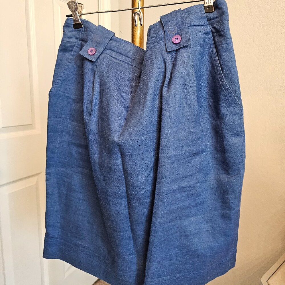Vintage Gary Fabrikant Blue Skirt Set
